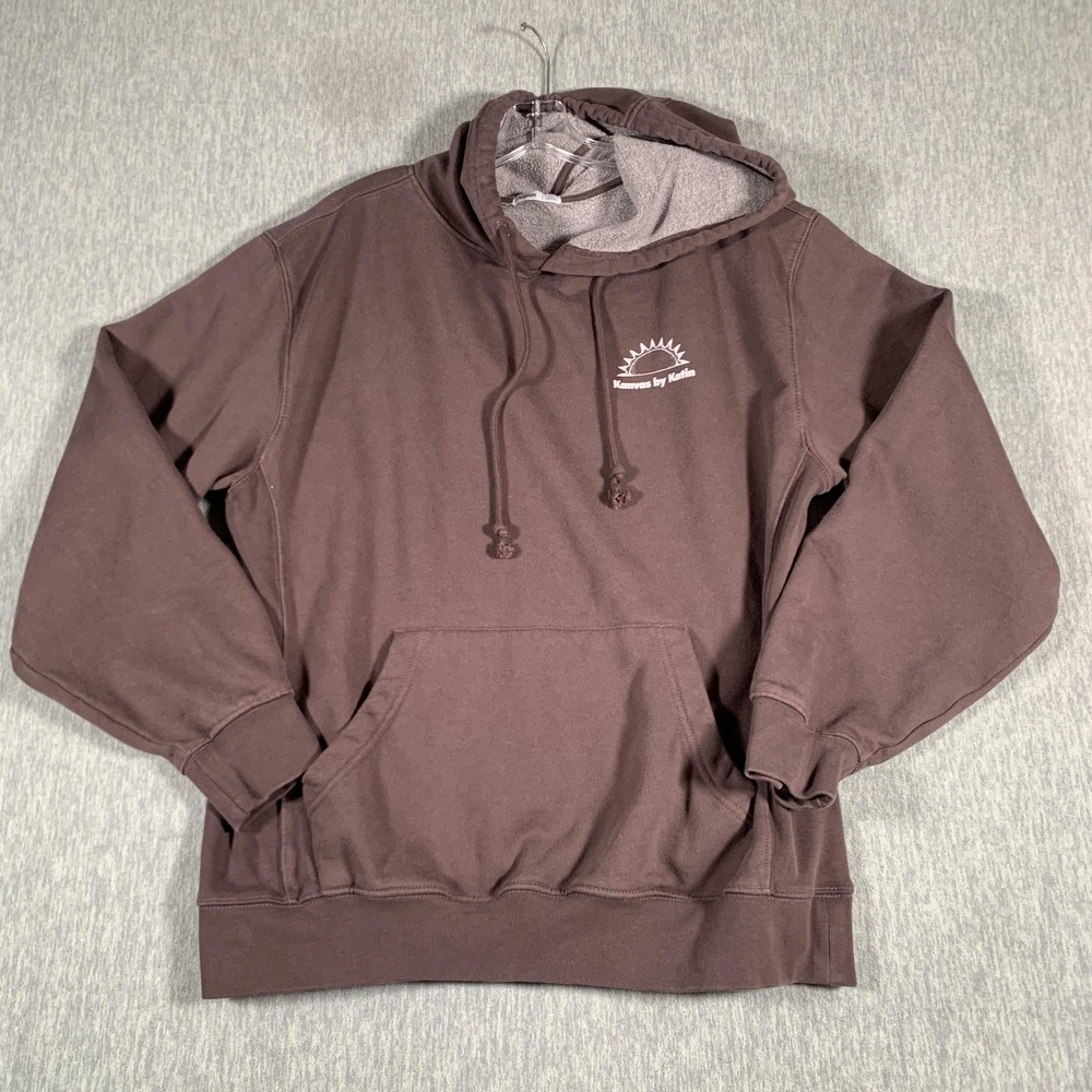 Katin Hoodie Sweatshirt Mens Medium Brown Kanvas By Katin Skeleton Surf